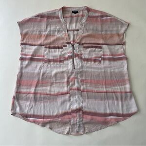 Torrid Shirt Womens 1X 1 Georgette Zip-Front Dolman Blouse Relaxed Classic Top